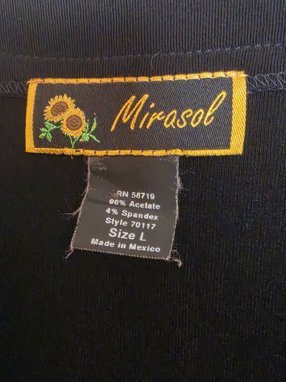 Mirasol Black V-Neck Button-Front Women's Sweater - Picture 4 of 5